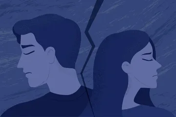 Ilustrasi pasangan putus cinta
