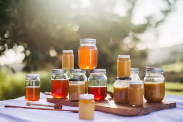 Madu manuka asal Selandia Baru di dalam toples.