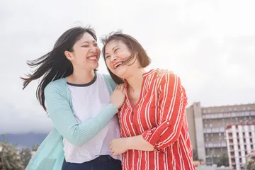 Ilustrasi ibu dan anak.