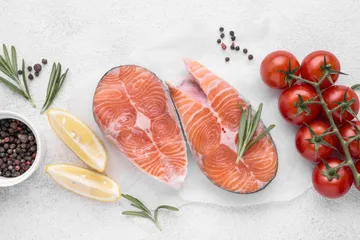 Ilustrasi ikan salmon.