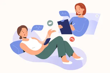 Ilustrasi aplikasi mental health