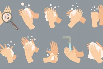 Cuci tangan tertaur untuk menghindari penyebaran virus dan bakteri