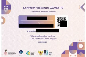 Sertifikat vaksin dapat diunduh melalui aplikasi JAKI. 