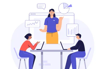 Ilustrasi berbicara di depan umum atau public speaking