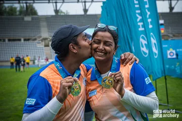 Pasangan atlet di Olimpiade Tokyo 2020, Deepika Kumari dan Atanu Das.