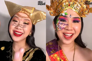 Kreasi Make Up Unik Nia Ingrid untuk sambut HUT RI 