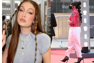 Gigi Hadid dan Priyanka dalam tatanan rambut bubble braids dan ponytails