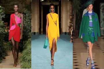 Inspirasi color blocking brand fashion mewah.
