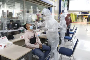Rapid tes antigen di Daop 1 Jakarta/