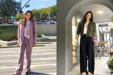 Inspirasi gaya kasual ala Honey Lee.