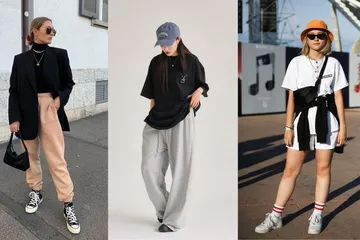 Mix and match celana olahraga.