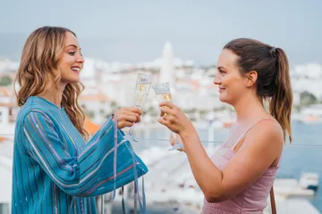 The Weekend Away. Christina Wolfe as Kate, Leighton Meester as Beth in The Weekend Away.