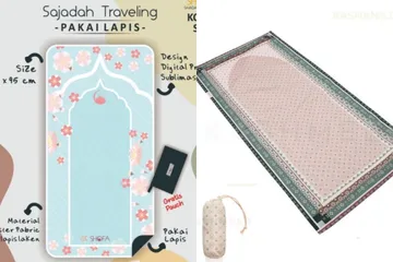 Rekomendasi sajadah travel praktis dan cantik.