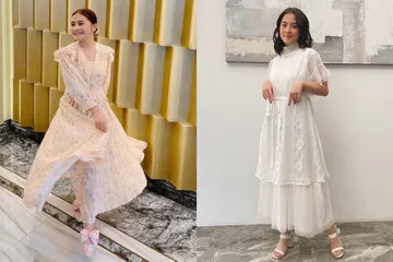 Gaya Lebaran artis.