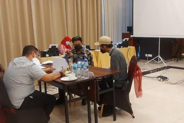 Salah satu proses uji kompetensi profesi konselor adiksi BNNP Papua.