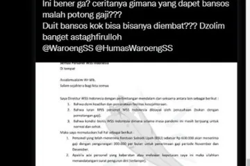 Pemotongan Gaji Karyawan Waroeng SS Penerima BSU dipotong