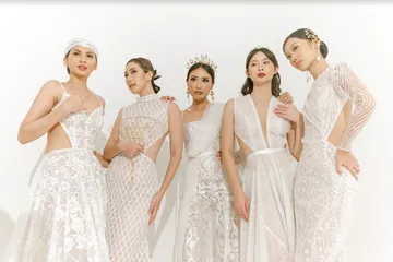 Beberapa koleksi Wedding Dress Bramanta Wijaya di fashion show Cerita Tentang Kita: Dulu, Kini, &amp; Nanti (20/12/2022)