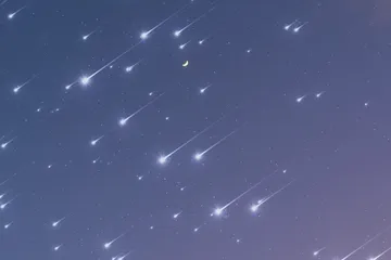 Ilustrasi hujan meteor yang belakangan viral di TikTok