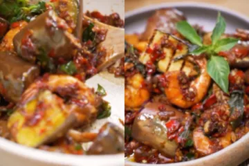 Cara membuat Sambal Terong Udang Kemangi