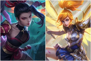 Representasi perempuan dalam game: Kolase foto Hanabi dan Fani (Mobile Legends)