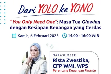 Persiapan keuangan masa tua dengan mengubah gaya hidup YOLO ke YONO.