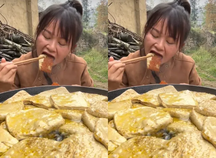 Tren tahu goreng cabai bubuk viral di TikTok.