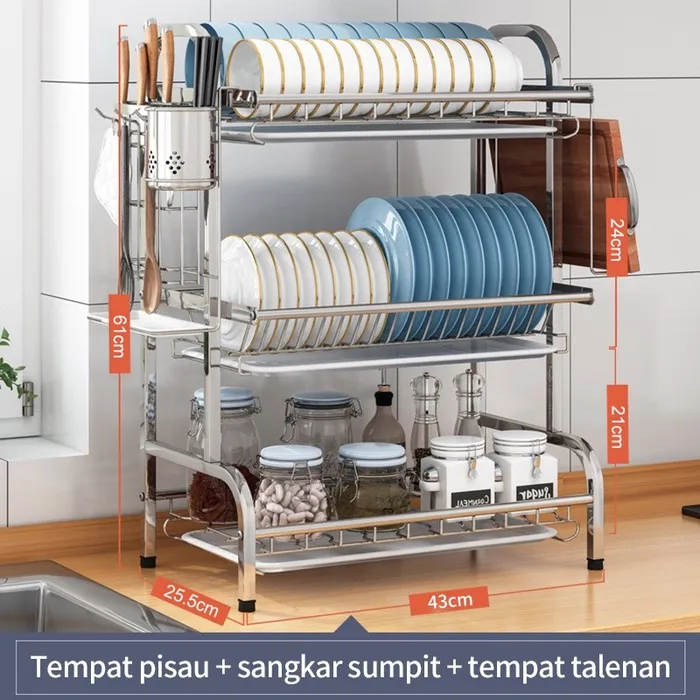 Rekomendasi Rak Piring Minimalis di Tokopedia, Solusi untuk Dapur ...