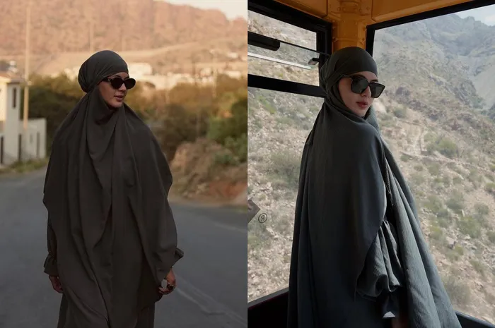 Rekomendasi kacamata hitam seperti yang dipakai Paula saat umrah.