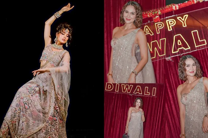 Penampilan para artis Indonesia saat perayaan Diwali.