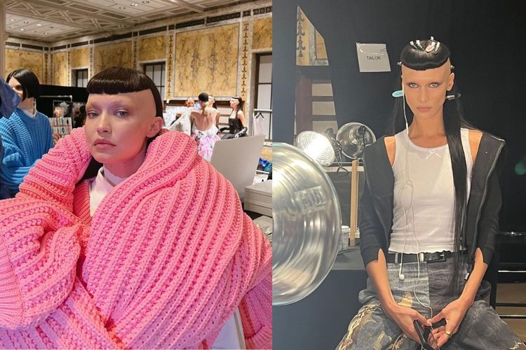 Nyaris Botak, Intip Gaya Rambut Bella dan Gigi Hadid di Fashion Show Marc Jacobs 2022