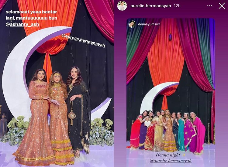 Aurel gelar acara henna night pada (20/3/2021) lalu.  Masih diselenggarakan di Hotel Intercontinental, acara ini dihadiri oleh kerabat-kerabatnya. 