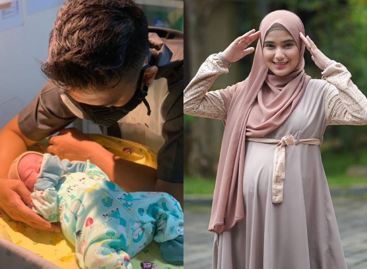 Nadya Mustika melahirkan anak pertamanya dalam kondisi positif Covid-19, istri Rizki DA sedih tak bisa gendong bayinya.