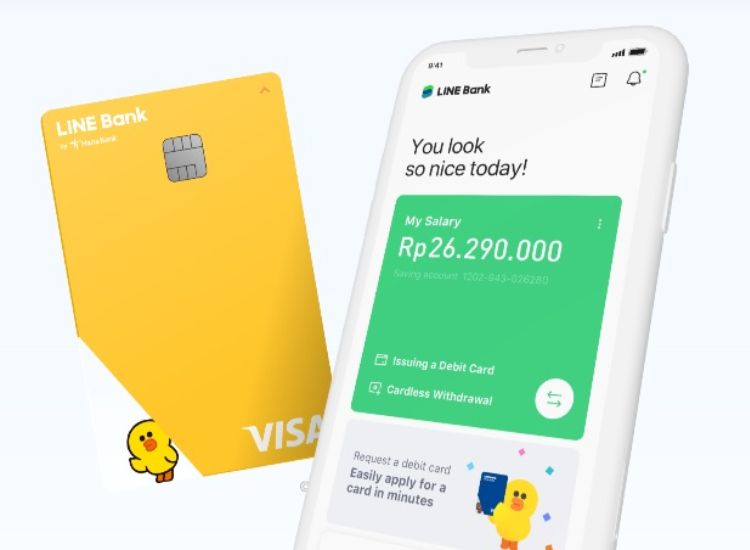 Banyak diperbincangkan di Twitter karena desainnya yang lucu, aplikasi LINE Bank bisa diunduh di Google Play dan App Store.