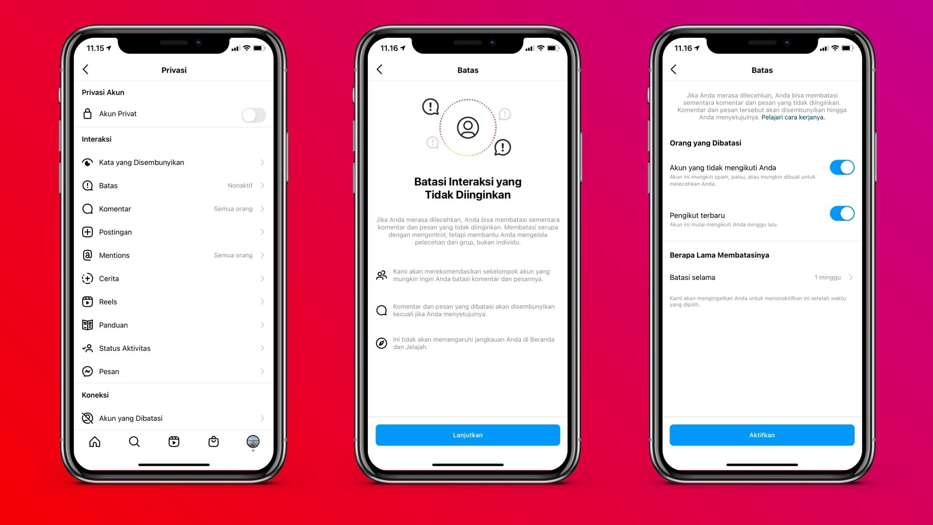 Instagram merilis fitur Limits dan Hidden Words untuk melindungi penggunanya dari ujaran kebencian dan komentar yang tidak diinginkan.