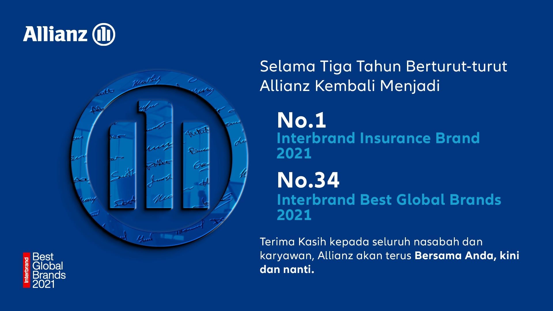 Jadi merek asuransi paling bernilai di dunia versi Interbrand, berikut kata Allianz soal penghargaan yang diraihnya!