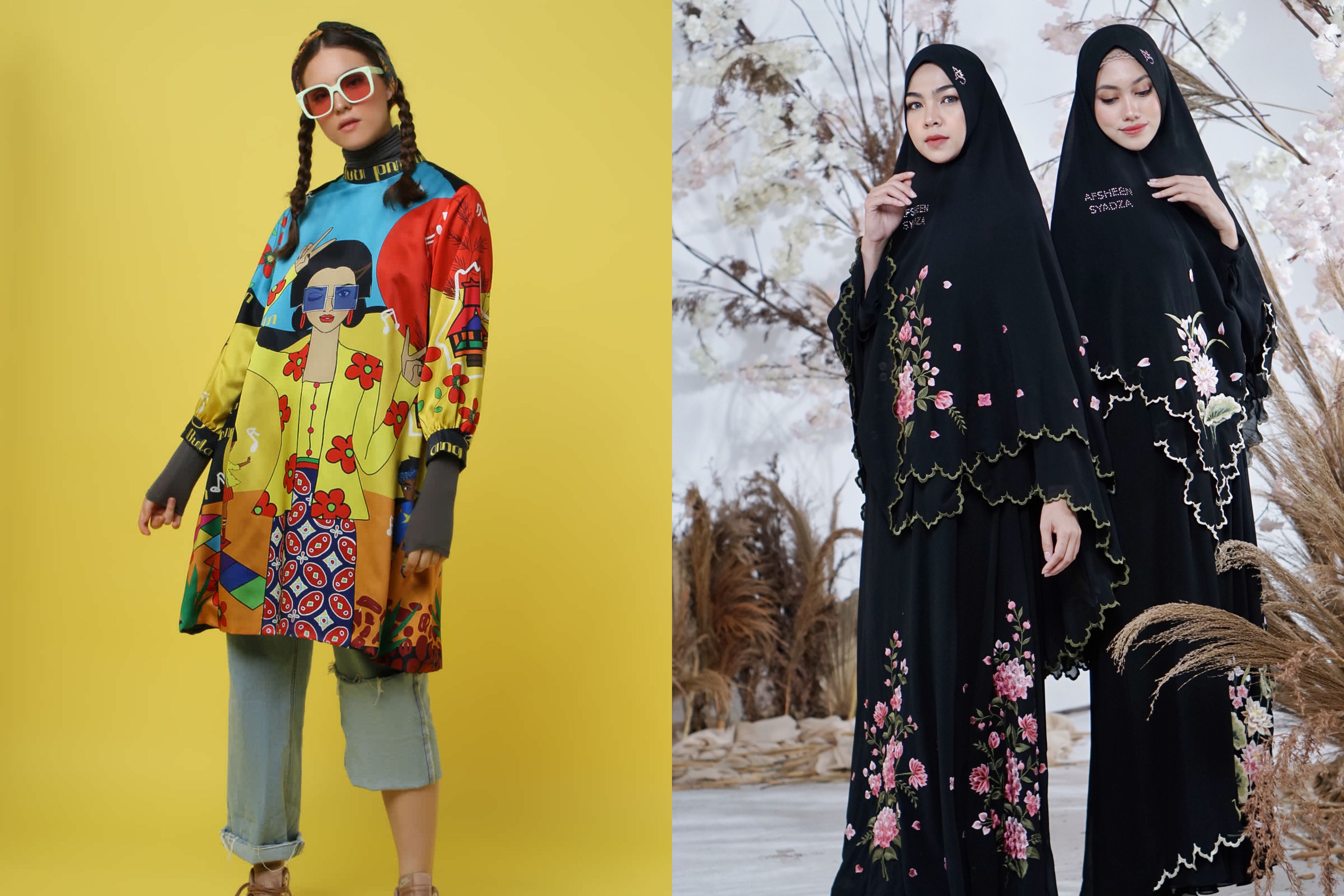 Berikut ini sejumlah koleksi yang dipamerkan dalam fashion show di acara Together(E) International Virtual Modest Fashion Summit hari ketiga.