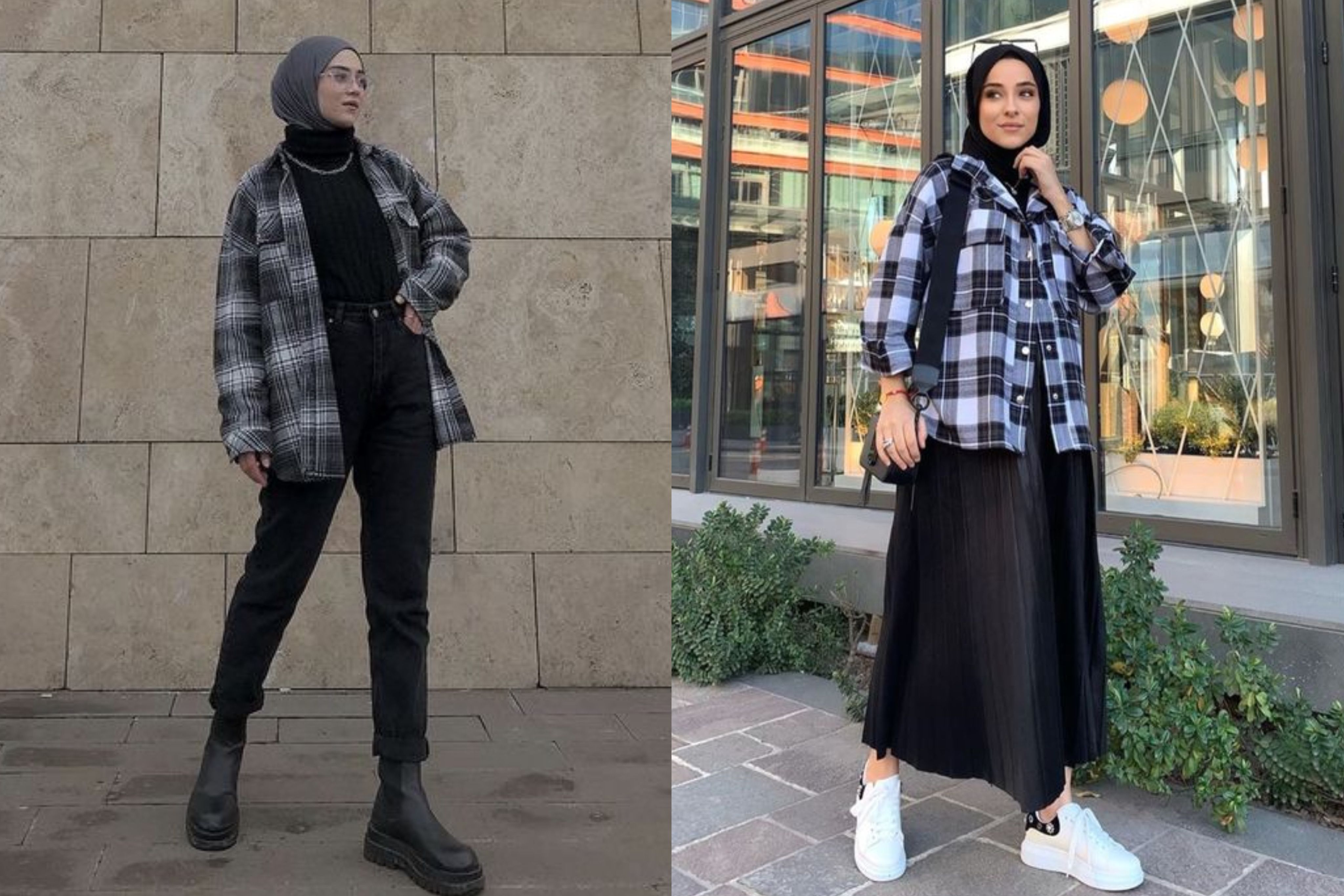 Ini lima inspirasi padu padan kemeja flanel untuk perempuan berhijab untuk dapatkan gaya effortlessly stylish yang trendy!