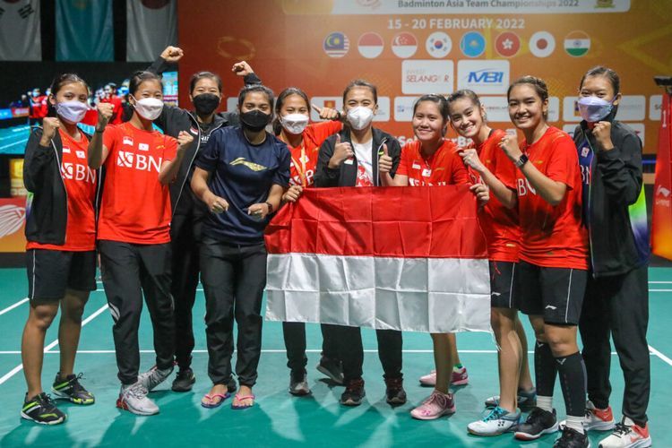 Tim bulutangkis putri Indonesia memenangkan ajang olahraga Badminton Asia Team Championship 2022 pada Minggu (20/2/2022).