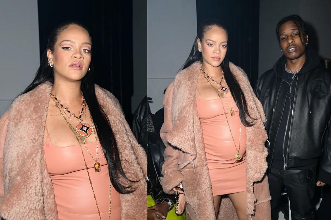 Rihanna menyempatkan hadir untuk melihat koleksi terbaru brand Off-White di Paris Fashion Week 2022. Seperti apa penampilannya?