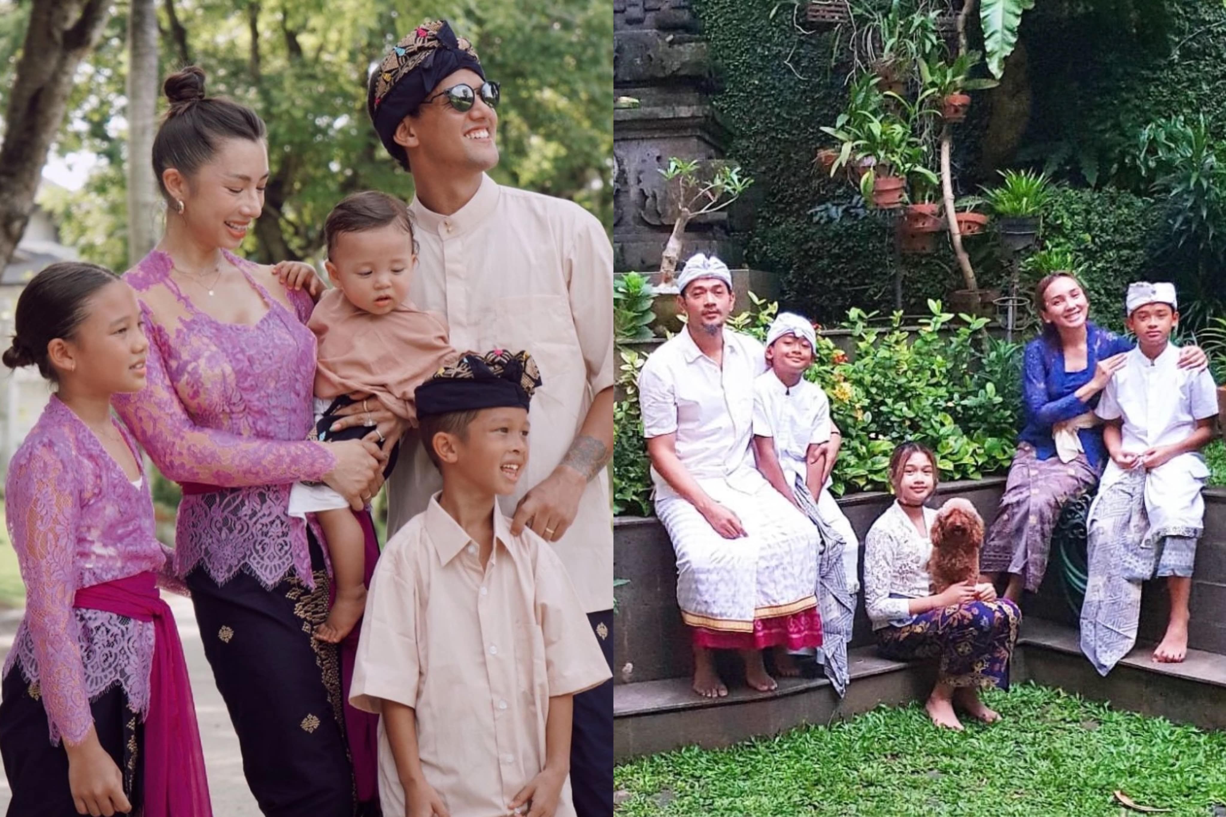 Sejumlah selebritas Tanah Air ini terlihat kompak saat merayakan Hari Raya Nyepi dengan keluarganya. 