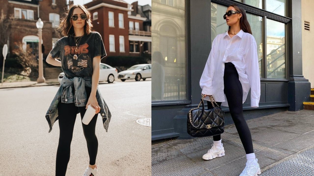Tampil modis, berikut ide mix and match legging dengan berbagai fashion item. Ada gaya kasual sampai sporty!