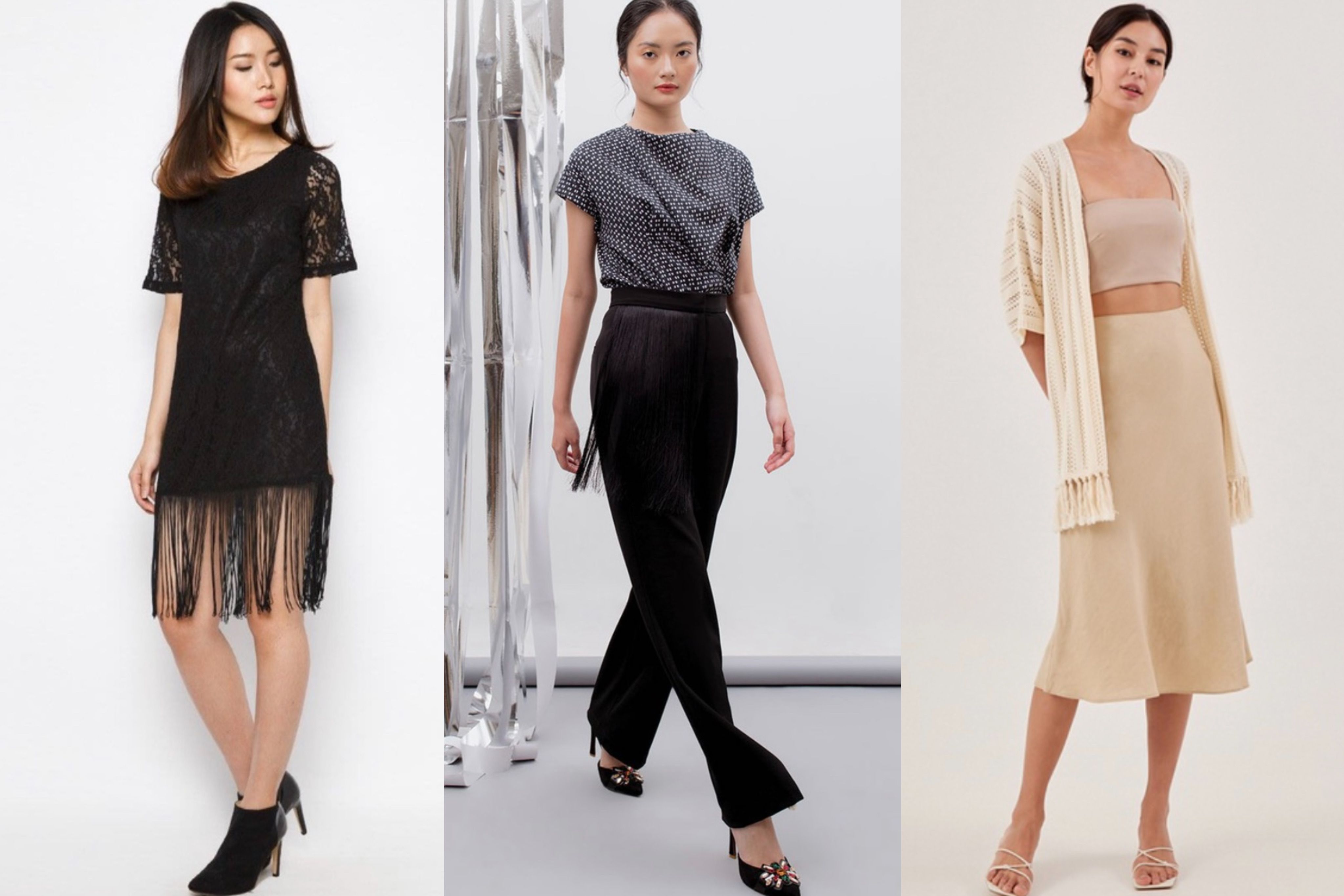 Fringe fashion kini kembali menjadi tren. Berikut rekomendasi outfit fringe yang bisa dibeli di Shopee!