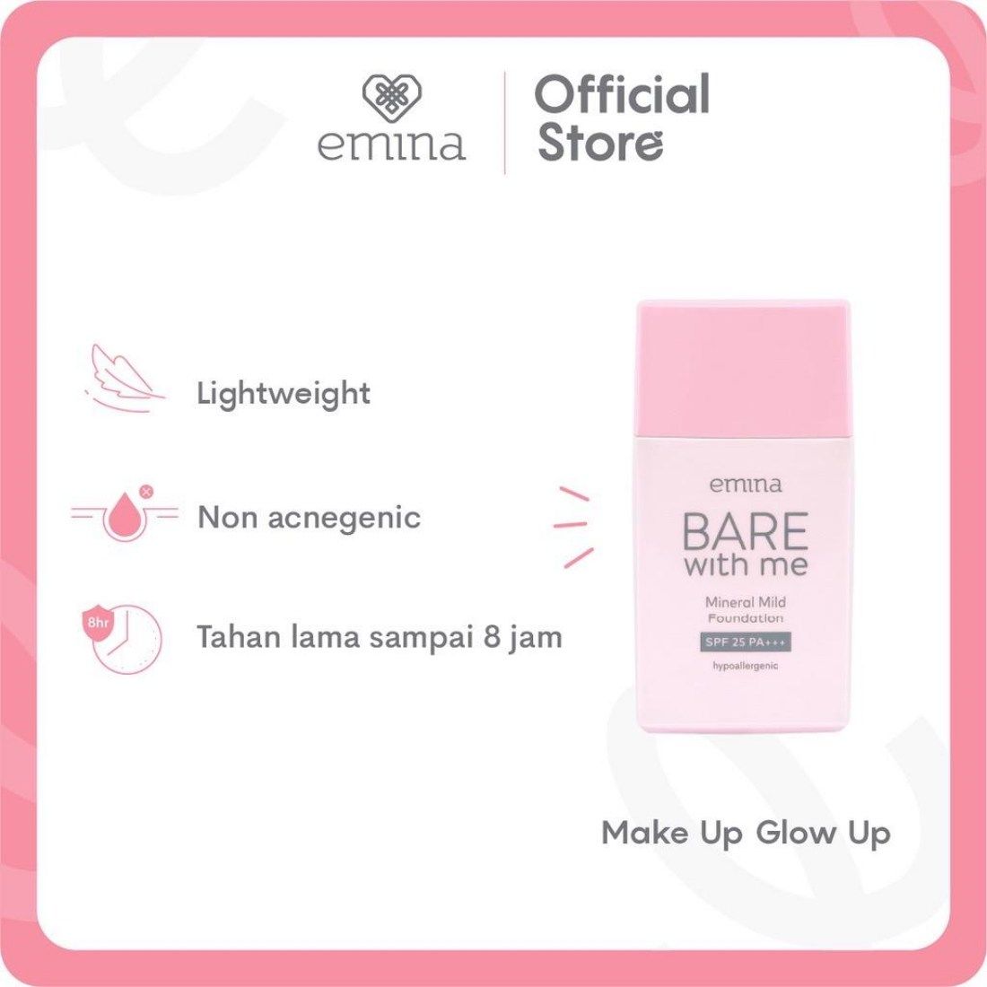 Emina Bare With Me Mineral Mild Foundation.