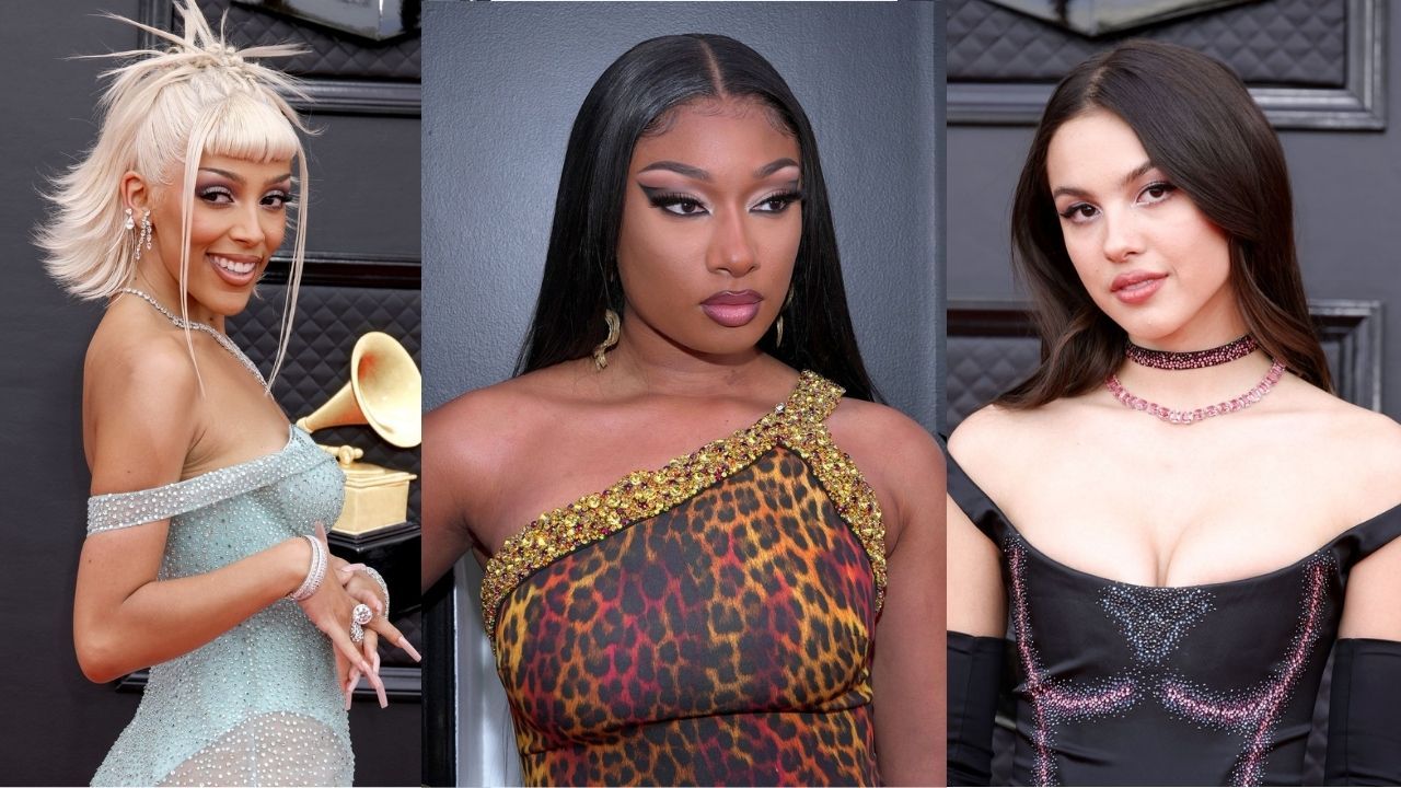 Berikut makeup terbaik Grammy 2022 yang mencuri perhatian. Ada Doja Cat hingga Olivia Rodrigo dengan cat eye flick!