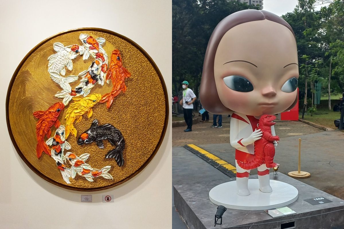 Dengan konsep baru menghelat pameran seni di ruang terbuka, Art Jakarta Gardens 2022 memamerkan karya sejumlah seniman. 