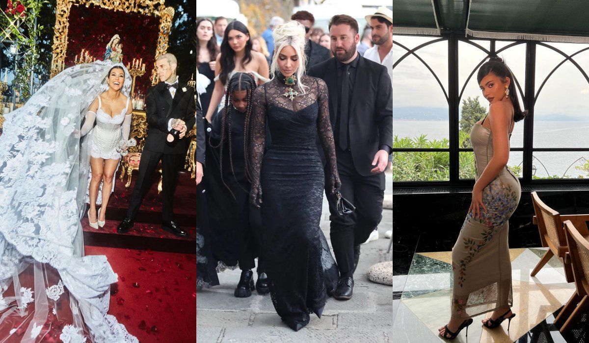 Tak hanya Kourtney Kardashian saja yang tampil menawan di hari pernikahannya, para saudari Kardashian tak kalah modis.