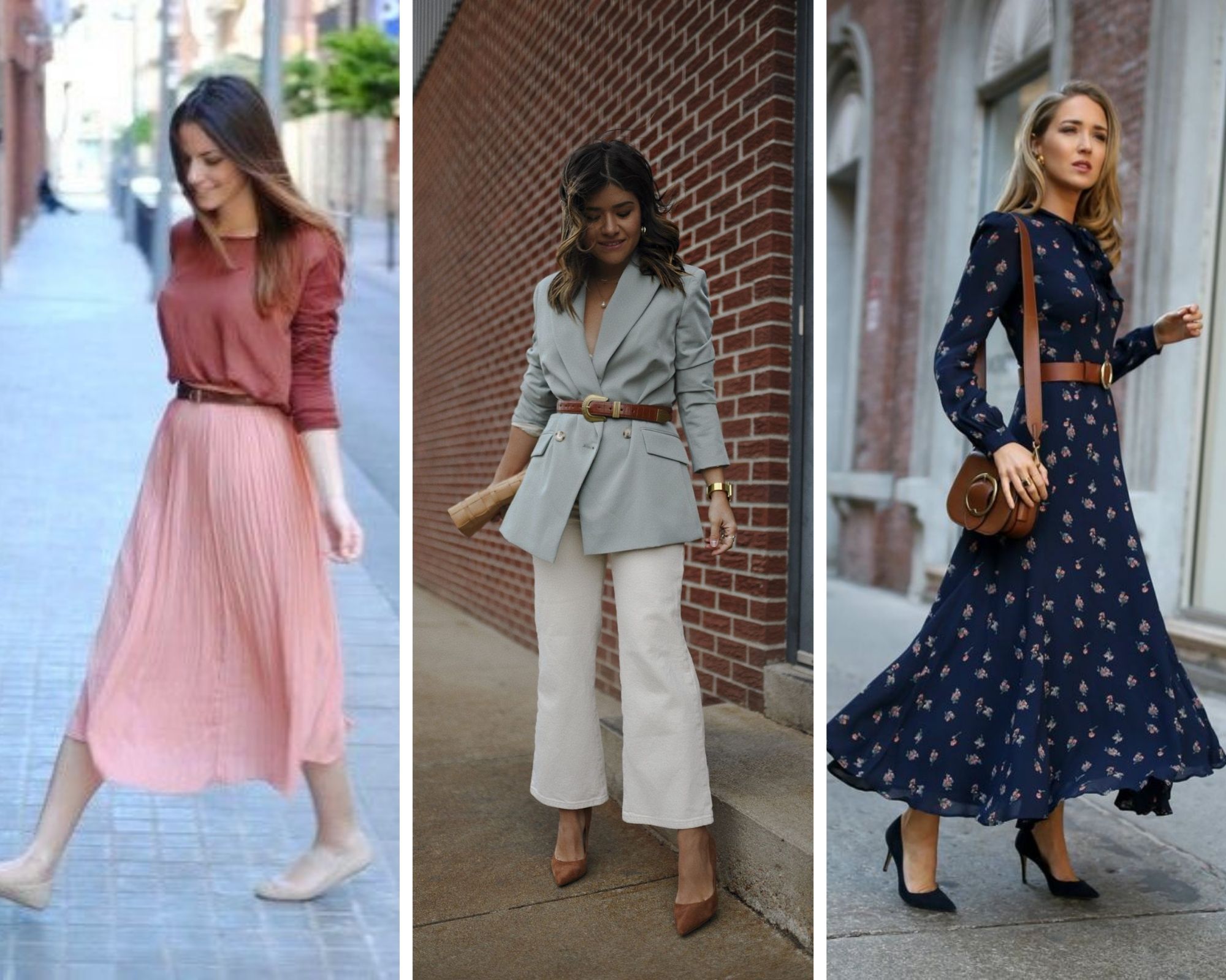 Bisa dipadukan dengan beragam jenis outift, simak inspirasi outfit menggunakan belt. Mulai dari tshirt sampai dress.