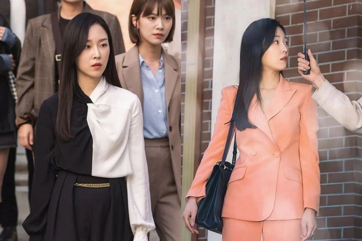 Gaya karakter perempuan Oh Su Jae dari drama Korea Why Her bisa jadi inspirasi tampilan profesional yang modis. 