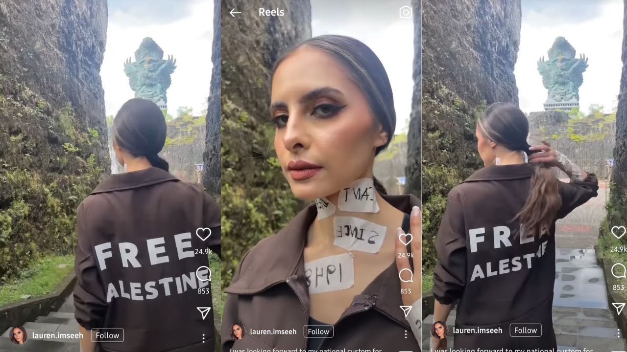 Kenakan jumpsuit ala baju tahanan penjara, Miss Palestina Lauren Imseeh suarakan keadaan negaranya. Simak ulasan selengkapnya berikut!