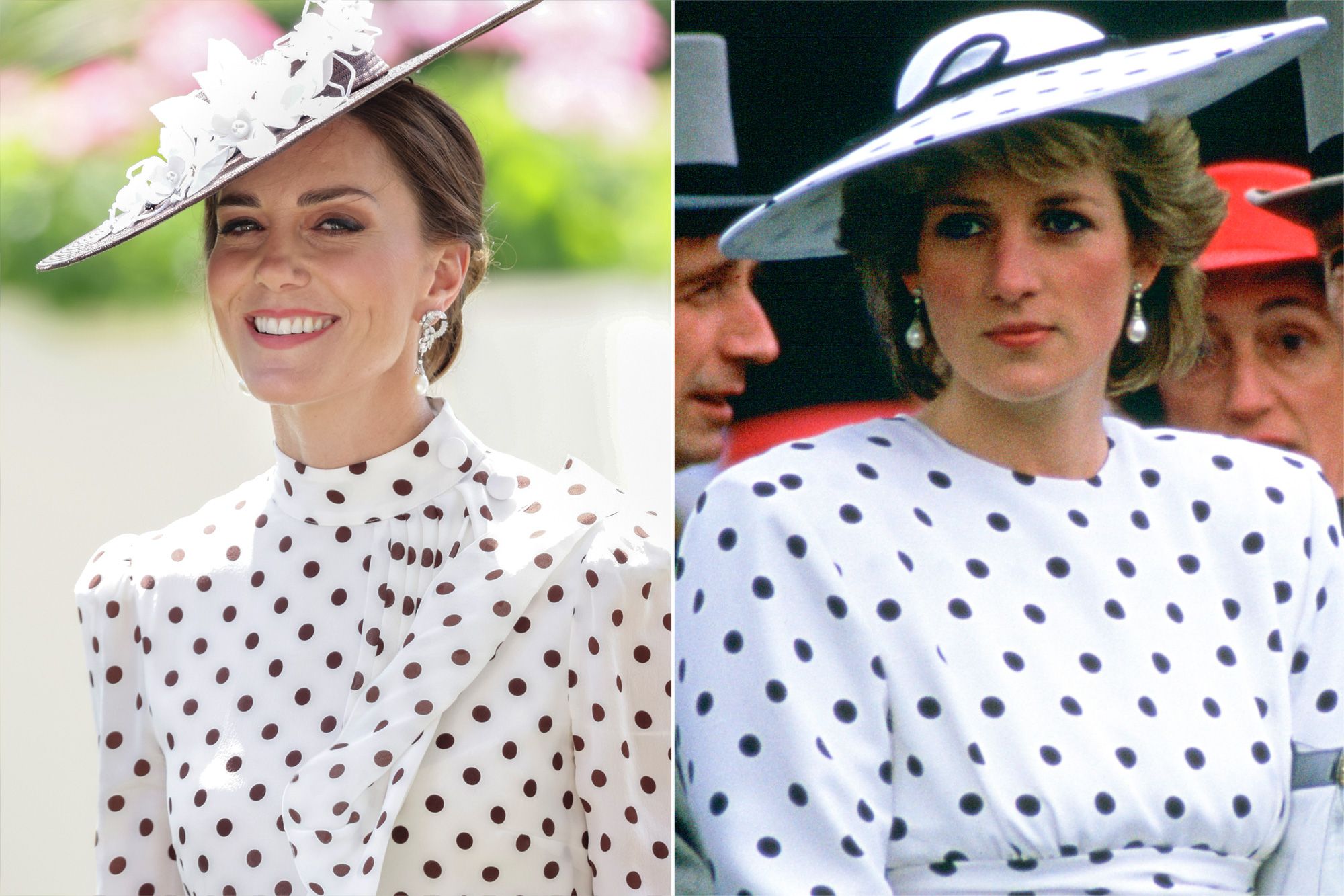 Kate Middleton tampil anggun dengan gaun polkadot yang mengadopsi dari gaya fashion Putri Diana. Sepeti apa detail gaun yang dikenakan?